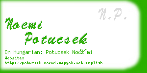 noemi potucsek business card